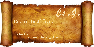 Csehi Grácia névjegykártya