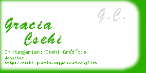 gracia csehi business card